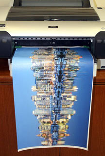 An inkjet printer using pigment inks